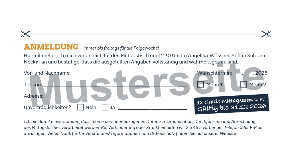 curage Mittagstisch Anmeldung Muster